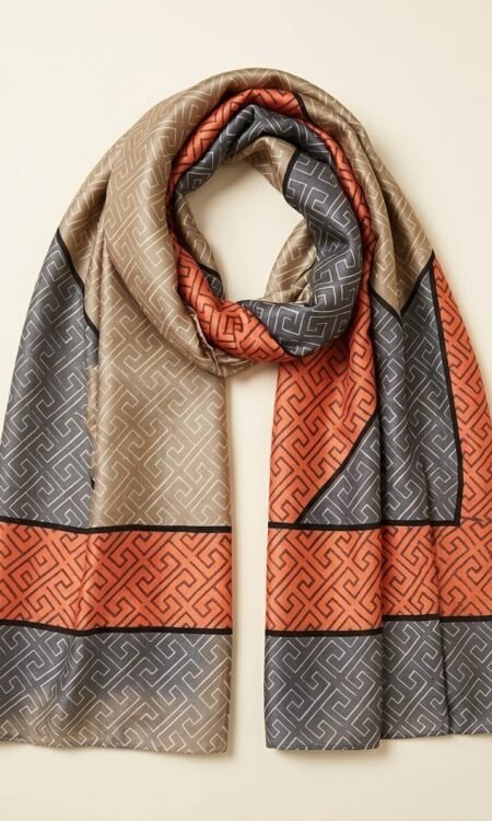 The Mosaic Geometric Silk-Blend Scarf