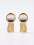 Premium Art Deco Mother-of-Pearl Striped Tassel Earrings