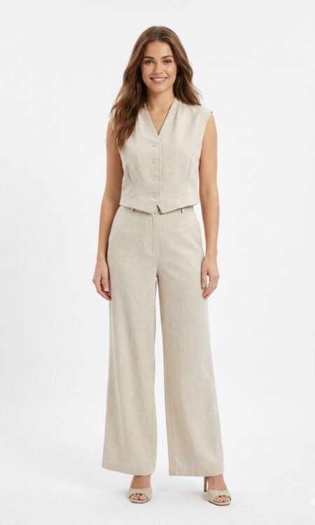 Premium Summer Resort Linen Waistcoat & Trouser Sets