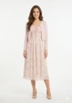 Premium Cottagecore Floral Georgette Midi Dress Set (Blush Pink)