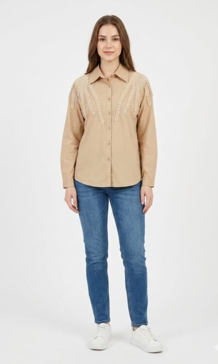 Beige Full Sleeve Shirt