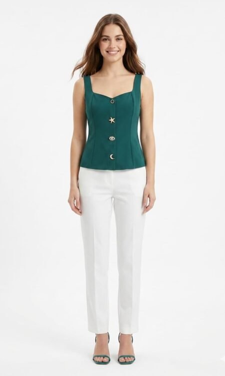 Green Sleeveless Top