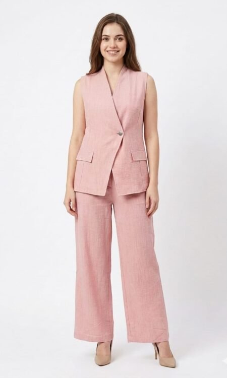 Blush Pink Sleeveless Cord Sat