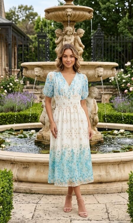 Sky Blue Cotton Dress
