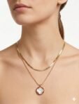 Premium Anti-Tarnish Dual-Layer Herringbone & Mother-of-Pearl Clover Necklace Set