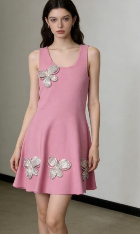 butterfly pink dress