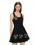 Black butterfly dress