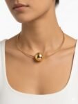 Premium Anti-Tarnish Minimalist Gold Orb Torque Choker Necklace