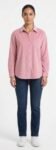 Rose-Pink Fine Velour Button-Down Utility Shirt