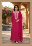 Magenta Pink Chikankari Luxury Straight Suit