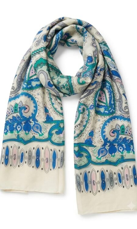 Mosaic Paisley Luxury Silk-Blend Scarf / Stole