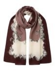 Baroque Print Luxury Wool-Blend Scarf / Stole