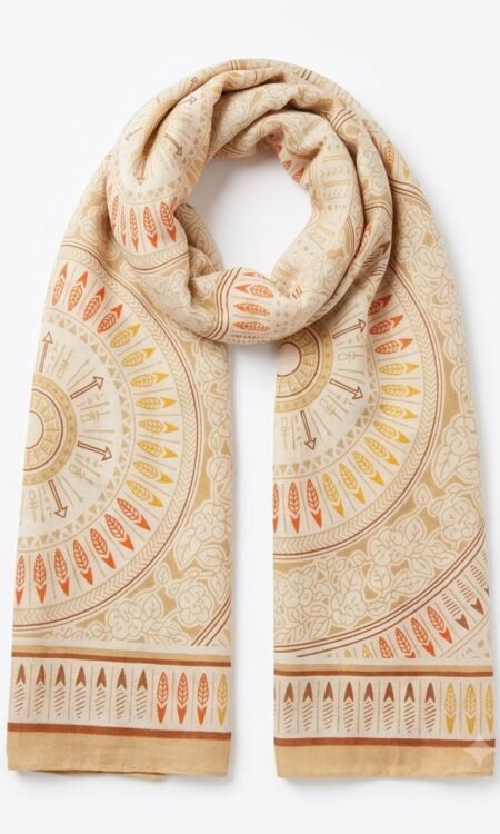 Tribal Aztec Mandala Luxury Scarf / Stole