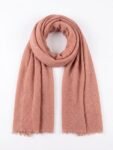 Dusty Rose Crinkled Chevron Luxury Scarf / Stole