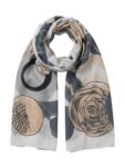 Avant-Garde Floral & Abstract Luxury Scarf / Stole