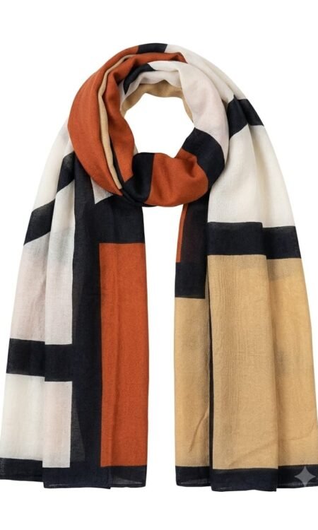Geometric Color-Block Luxury Scarf / Stole