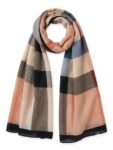 Pastel Plaid Geometric Luxury Scarf / Stole