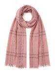 Dusty Rose Windowpane Luxury Scarf / Stole