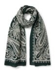 Heritage Emerald Paisley Luxury Scarf / Stole