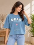 Blue crop t-shirt