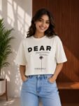 oversized lavender graphic t-shirt