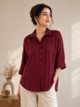 Wine stripes shirt