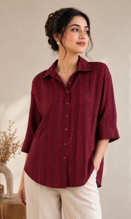 Wine stripes shirt