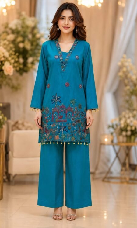Firozi / Turquoise Blue Co-ord Suit Set