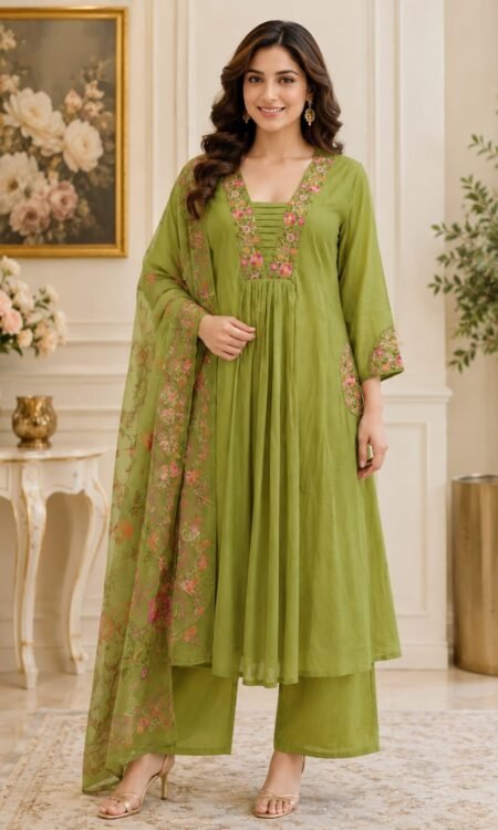 Olive Green Three Piece Suit