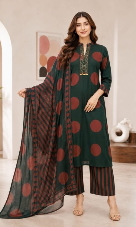 Bottle Green three-piece set