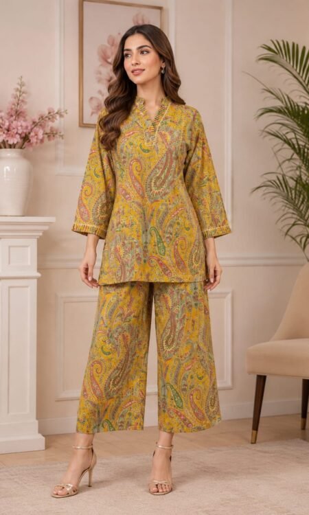 Mustard Yellow Ethnic cord set