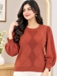 Rust  Knit Top