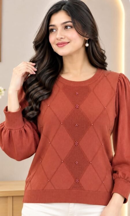 Rust  Knit Top