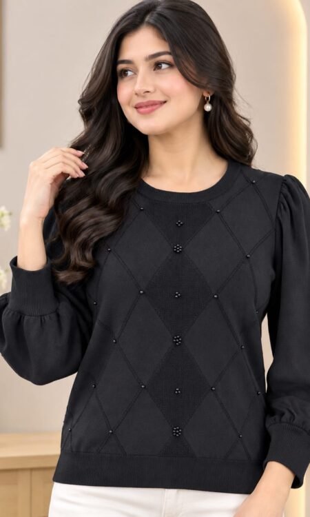 Black Knit Top