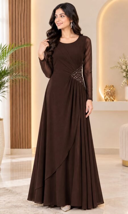 Deep Brown Long Dress